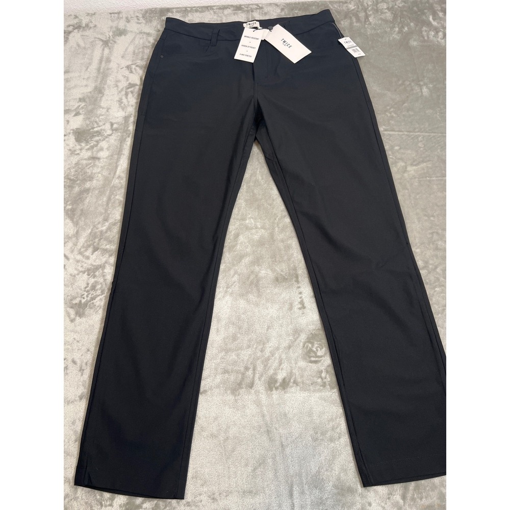 TWICE Men's Black 5-Pocket Pants 34x32 NWT Hidden‎ Stretch 4-Way Stretch  Fit